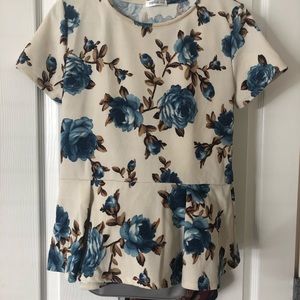 Floral Peplum Top